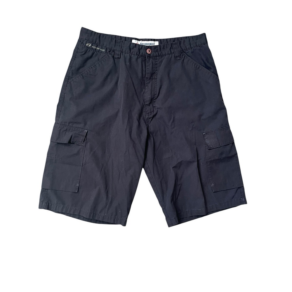 Vintage Anchor‎ Blue Baggy Y2K Shorts Mens 34 Blue Canvas Cargo Workwear Skater